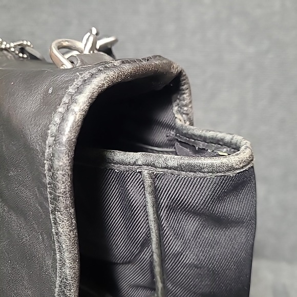 Vtg‎ COACH Black Leather/ Nylon Men's Briefcase Messenger Bag - Picture 12 of 14
